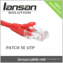 Cable del remiendo del CAT 5E 1M de RJ45 UTP, plateado oro, 100Mhz, PVC / LSOH, ETL / UL / ROHS, LANSAN